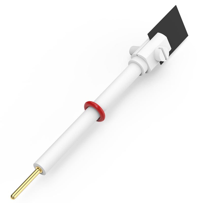 Labasics PTFE Platinum Electrode Holder, Electrolytic Cell Electrode Clamp Solid Sample Conductive Holder Clip with 10 x 10 mm High-Purity Platinum Sheet and PTFE Body - Image 4
